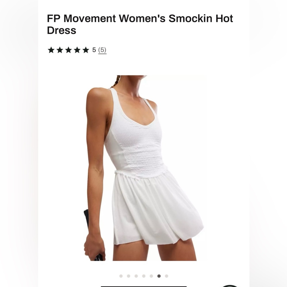 FP Movement by Free People White Smock Tank Mini Dress